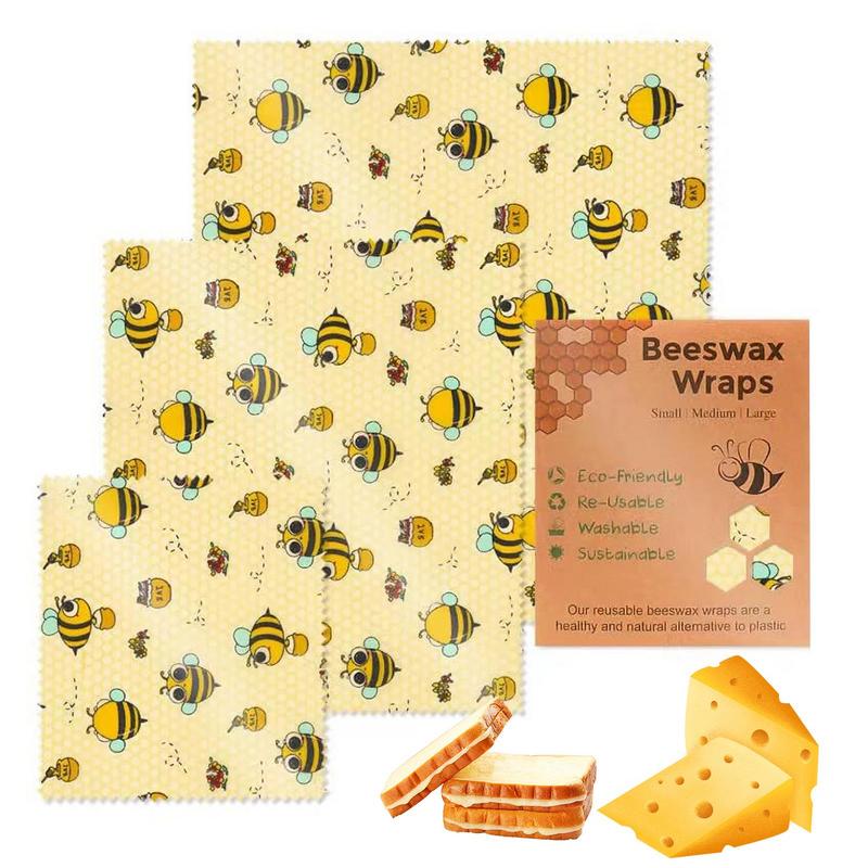 Beeswax Wrap Reusable - Tissu de conservation des aliments frais