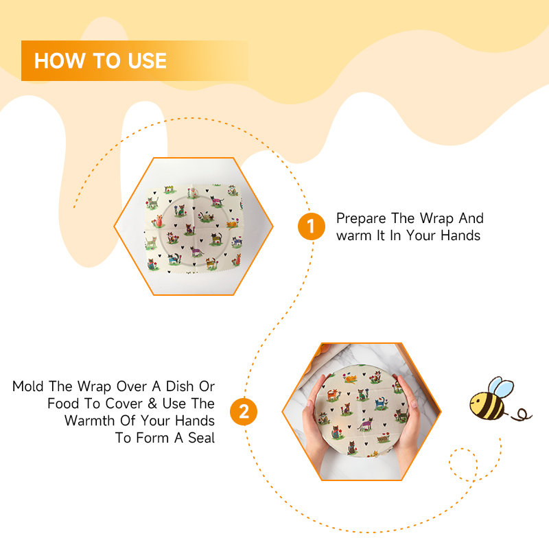 6 paquets (2S. 2M, 2L) Emballa - Beeswax Wrap Reusable avis et prix