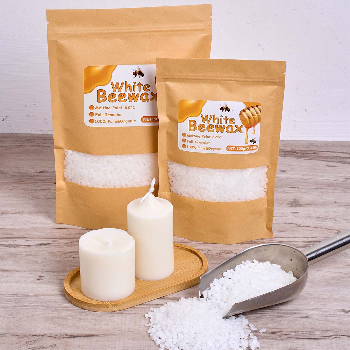 Cire d'abeille blanche 1000g,  - Beeswax Wrap Reusable avis et prix